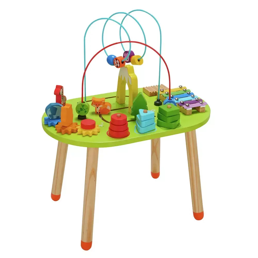 Chad Valley Wooden Activity Table for Toddlers – Interactive Learning Toy, Ages 12 Months+